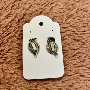 Elegant Stamped “STERLING” Silver and Crystal Women's Earrings